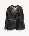 Denim Block Print Blazer