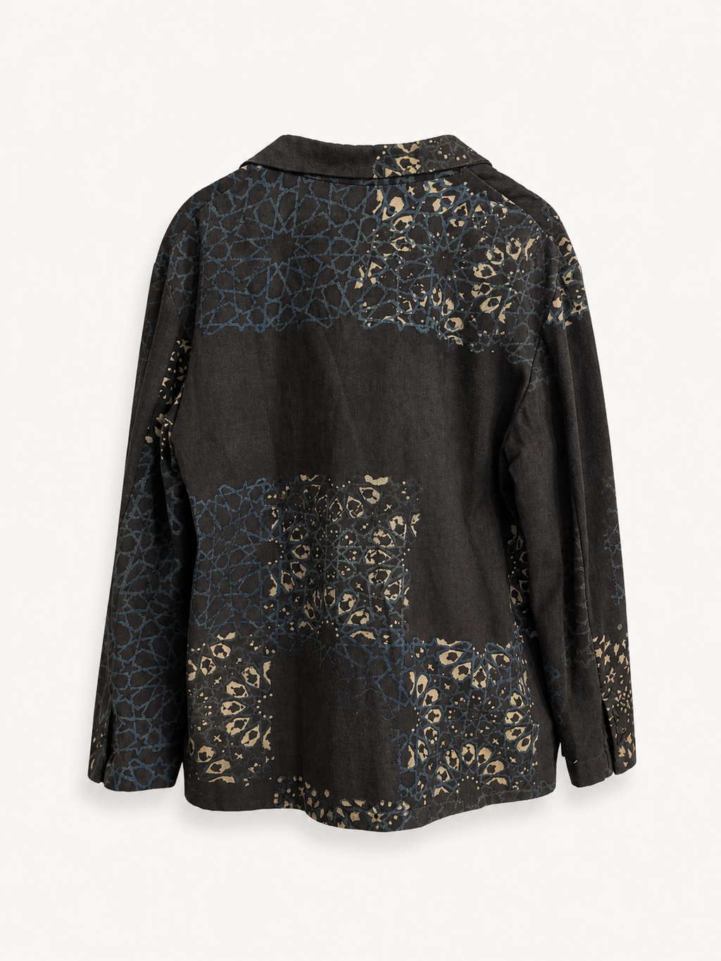 Denim Block Print Blazer